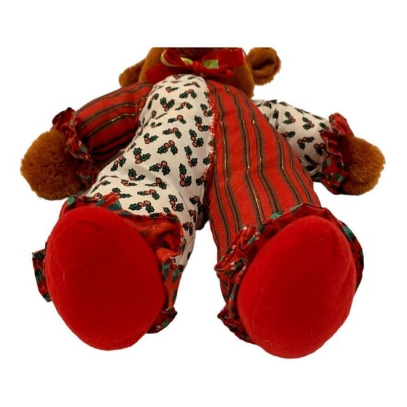 Vintage Christmas Reindeer Plush 12 Inch Stuffed Animal Toy Brown - Picture 6 of 9